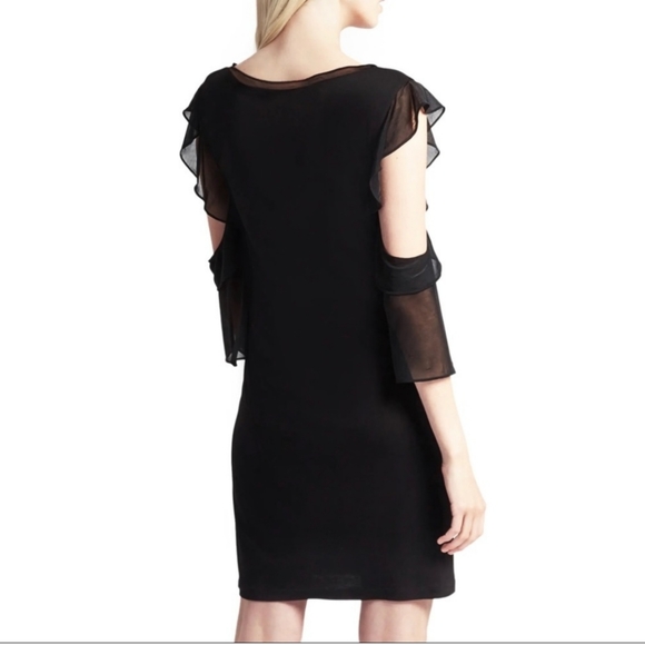 French Connection Jersey 3/4 Ruffle Sleeve Dress